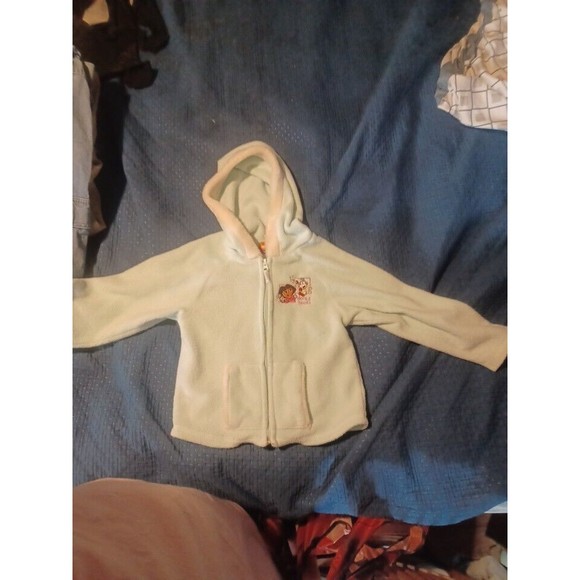 Nickelodeon Dora the Explorer And Boots Girls Fleece Hooded Jacket Size 5 - Picture 1 of 4
